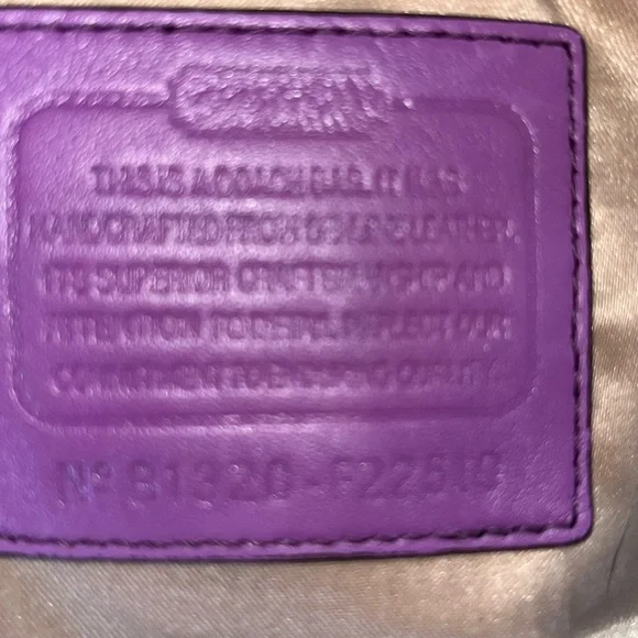Coach  Kristin satchel  shoulder/Crossbody bag  color block Pearl Violet/ purple - Picture 16 of 17